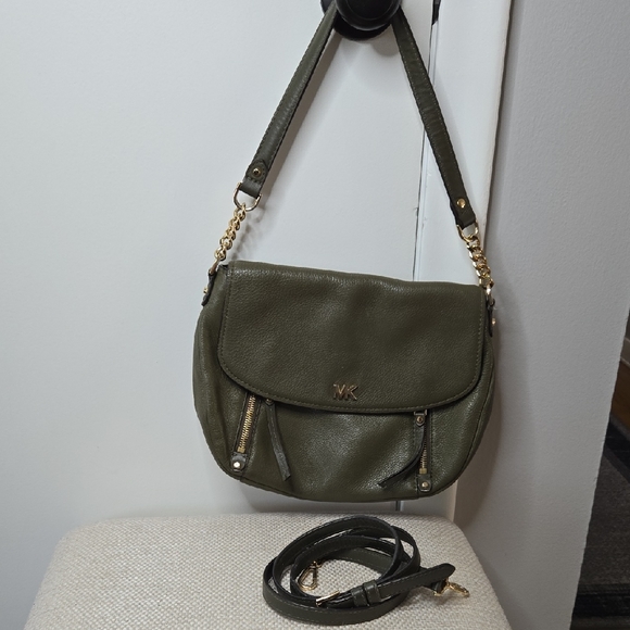 Michael Kors Green Crossbody Bag with Gold Accents - Picture 1 of 9